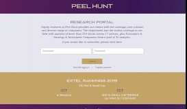 
							         Peel Hunt Portal								  
							    