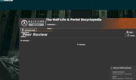 
							         Peer Review | Half-Life Wiki | FANDOM powered by Wikia								  
							    