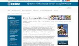 
							         Peer Reviewed Medical, Congressionally Directed Medical ...								  
							    