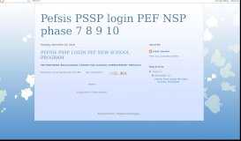 
							         Pefsis PSSP login PEF NSP phase 7 8 9 10								  
							    