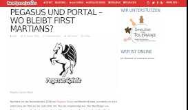 
							         Pegasus und Portal - Wo bleibt First Martians? - Boardgamejunkies								  
							    