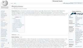 
							         Pegasystems - Wikipedia								  
							    