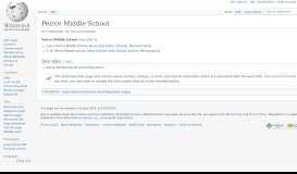 
							         Peirce Middle School - Wikipedia								  
							    