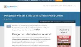 
							         Pengertian Website & Tiga Jenis Website Paling Umum								  
							    