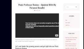 
							         Penis Professor Review – Updated With My Personal Results ...								  
							    