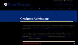 
							         Penn Graduate Admissions								  
							    