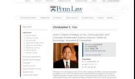 
							         Penn Law Faculty: Christopher S. Yoo, expert on Communications ...								  
							    