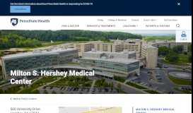 
							         Penn State Health Milton S. Hershey Medical Center: Welcome								  
							    