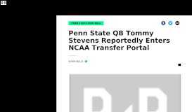 
							         Penn State QB Tommy Stevens Reportedly Enters NCAA Transfer Portal								  
							    