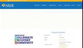 
							         Penn State University - ARHE Collegiate Recovery								  
							    
