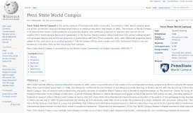
							         Penn State World Campus - Wikipedia								  
							    