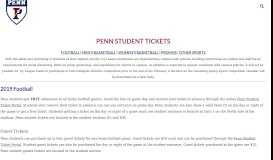 
							         Penn Student Tickets - University of Pennsylvania Athletics								  
							    