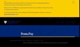 
							         Penn.Pay - Student Registration and Financial Services - University of ...								  
							    