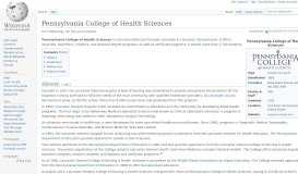 
							         Pennsylvania College of Health Sciences - Wikipedia								  
							    