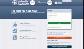 
							         Pennsylvania Health and Wellness Provider Tools								  
							    