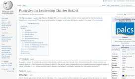
							         Pennsylvania Leadership Charter School - Wikipedia								  
							    