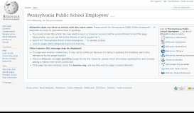 
							         Pennsylvania Public School Employees' Retirement System - Wikipedia								  
							    