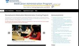 
							         Pennsylvania's Medication Administration Training Program								  
							    