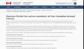 
							         Pension Portal for active members of the Canadian Armed Forces ...								  
							    