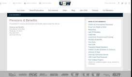 
							         Pensions & Benefits | United Steelworkers								  
							    
