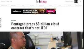 
							         Pentagon preps $8 billion cloud contract that's not JEDI - FedScoop								  
							    