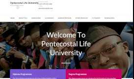 
							         Pentecostal Life University: Home								  
							    