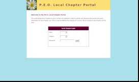 
							         P.E.O. Local Chapter Portal								  
							    