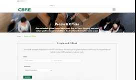 
							         People and Offices | CBRE								  
							    