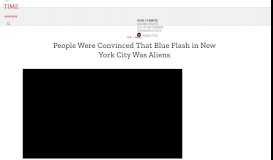 
							         People Are Convinced the Blue Flash in New York Was Aliens | Time								  
							    