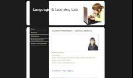 
							         People & contact details - Language and Learning Lab - Dr. Lynne ...								  
							    