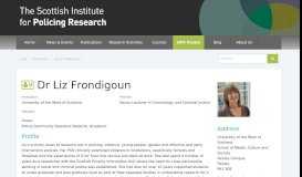 
							         People | Profile page - Scottish Institute for Policing Research								  
							    