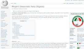
							         People's Democratic Party (Nigeria) - Wikipedia								  
							    