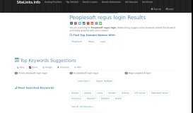 
							         Peoplesoft regus login Results For Websites Listing								  
							    