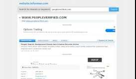
							         peopleverified.com at WI. People Search, Background Checks ...								  
							    
