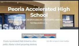 
							         PEORIA ACCELERATED HIGH SCHOOL - Home								  
							    