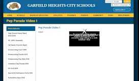 
							         Pep Parade Video 1 - Garfield Heights City Schools								  
							    