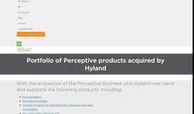 
							         Perceptive | Products and Solutions - Hyland								  
							    