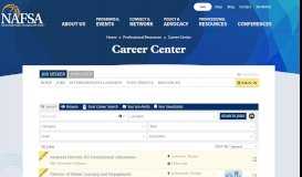 
							         perform a new job search. - NAFSA Career Center								  
							    