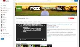 
							         Performance Golf Zone - YouTube								  
							    