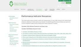 
							         Performance Indicator Resources – Ontario Association of Children's ...								  
							    