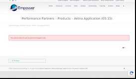 
							         Performance Partners - Products - Aetna Agent Portal (06:13 ...								  
							    