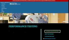 
							         Performance Testing - Beacon Orthopaedics & Sports Medicine								  
							    