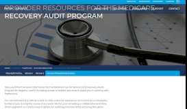 
							         Performant CMS RAC – Provider Resources for the Recovery Audit ...								  
							    