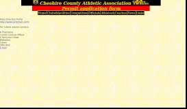 
							         Permit application form - Cheshire Athletics								  
							    