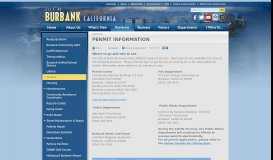 
							         Permit Information | Burbank, CA - City of Burbank								  
							    