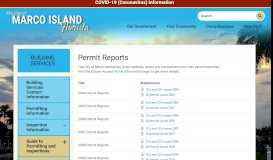 
							         Permit Reports | City of Marco Island								  
							    