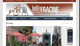 
							         Permits for City of Racine Businesses - Build Up Racine								  
							    