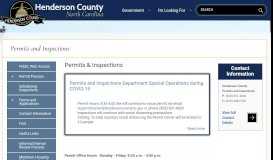 
							         Permits & Inspections | Henderson County North Carolina								  
							    