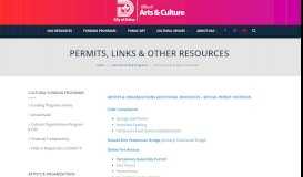 
							         Permits, Links & Other Resources - City of Dallas Office of Cultural Affairs								  
							    