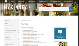 
							         Permits | McKinney, TX - Official Website								  
							    